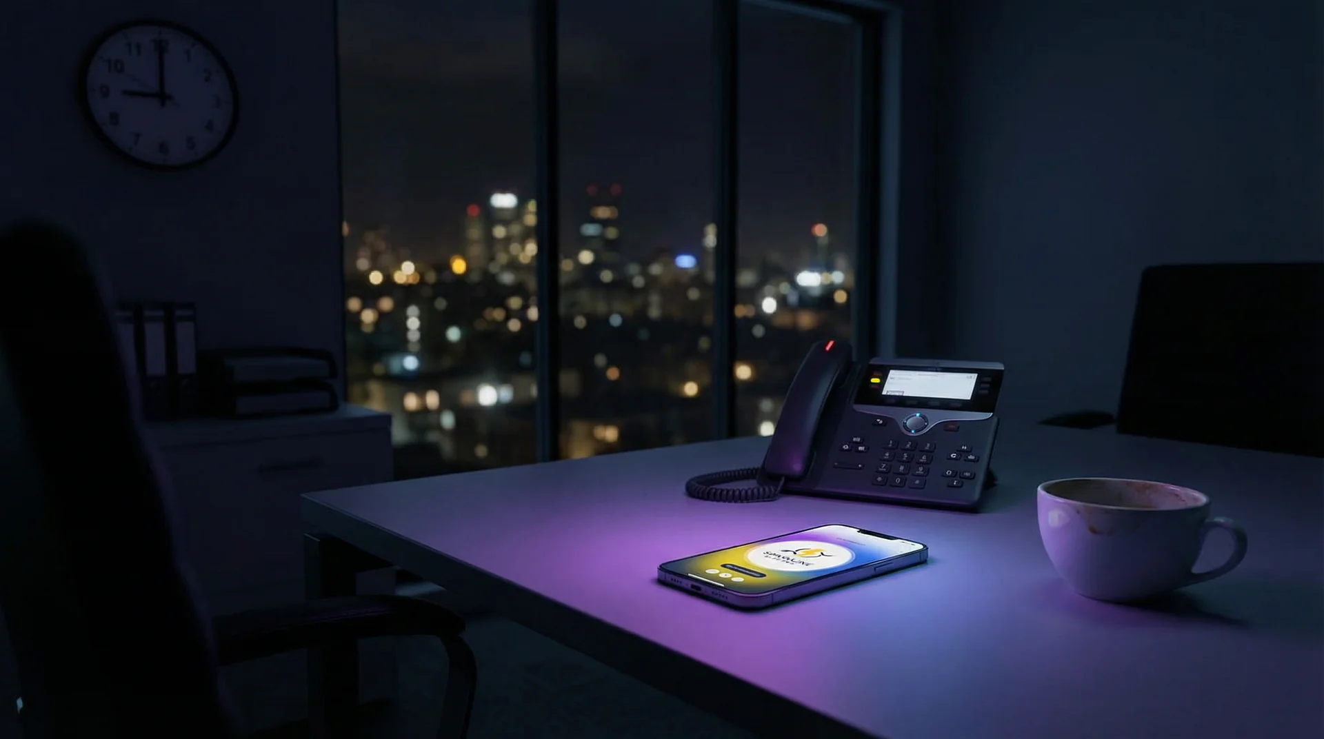 Phone screen showing after-hours call summary from AI voice genie with qualified leads highlighted