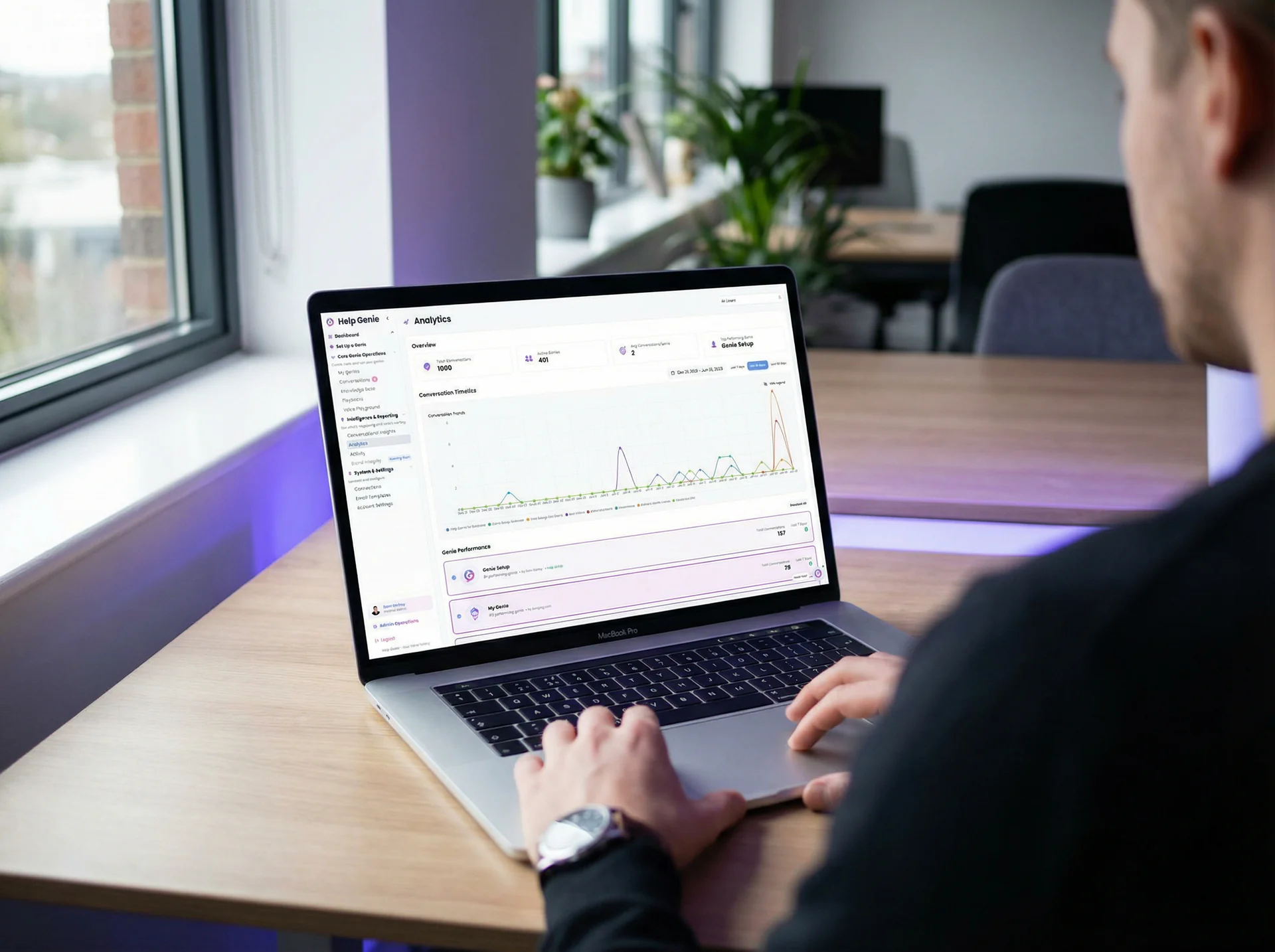 Office equipment dealer tech stack diagram showing AI voice handling integrated with CRM, ERP, and dispatch systems