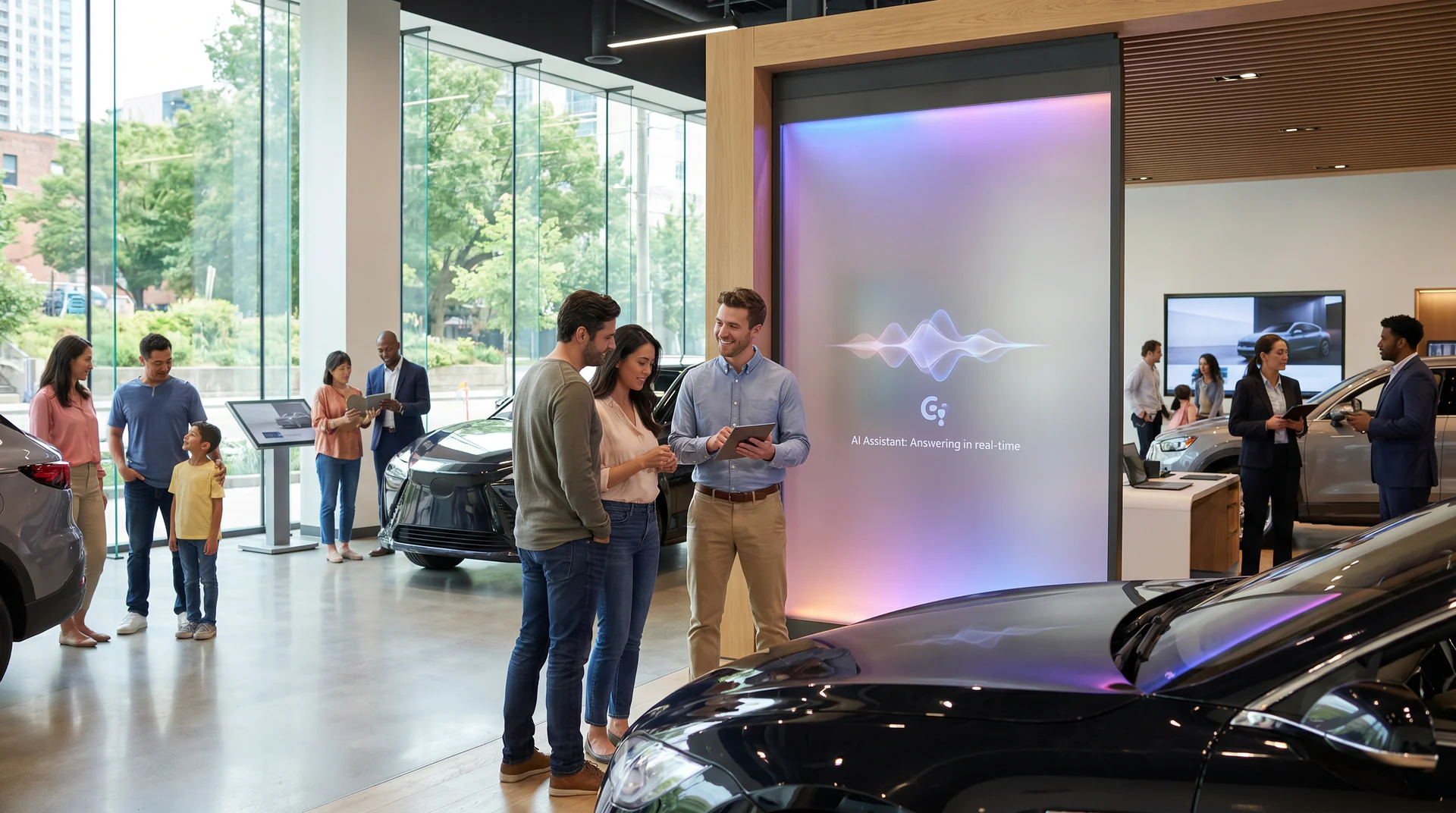 A voice AI genie answers every dealer showroom question in real time, specs, finance, trade-ins, so walk-ins convert instead of walking out.