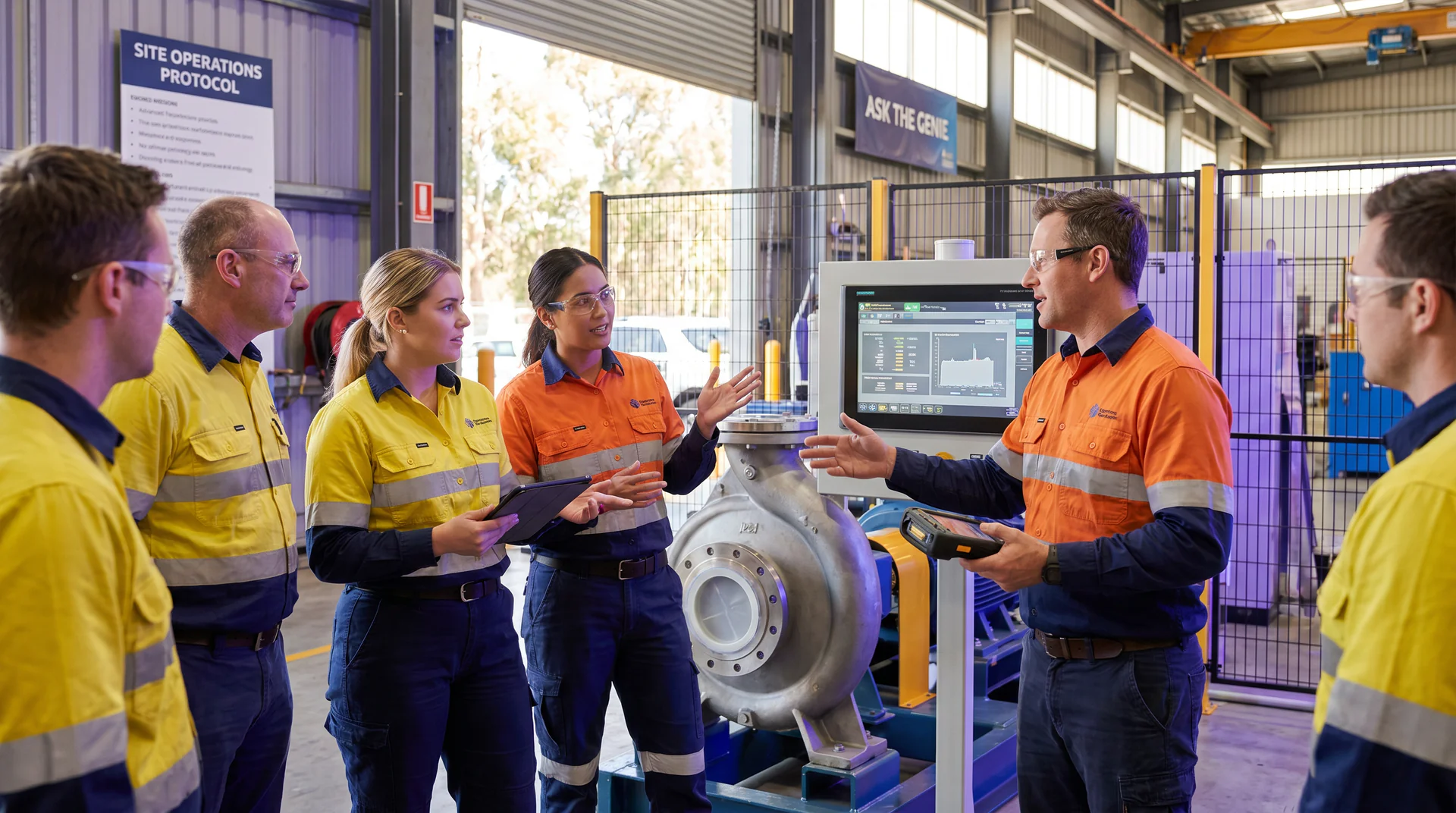 Voice AI for industrial and manufacturing sites. Any worker asks any question in plain language and gets the answer in seconds. No manuals, no waiting.