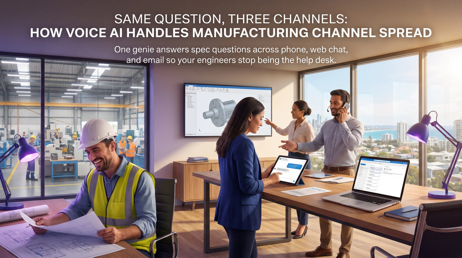 One genie answers spec questions across phone, web chat, and email so your engineers stop being the help desk. Here's how it works in manufacturing.