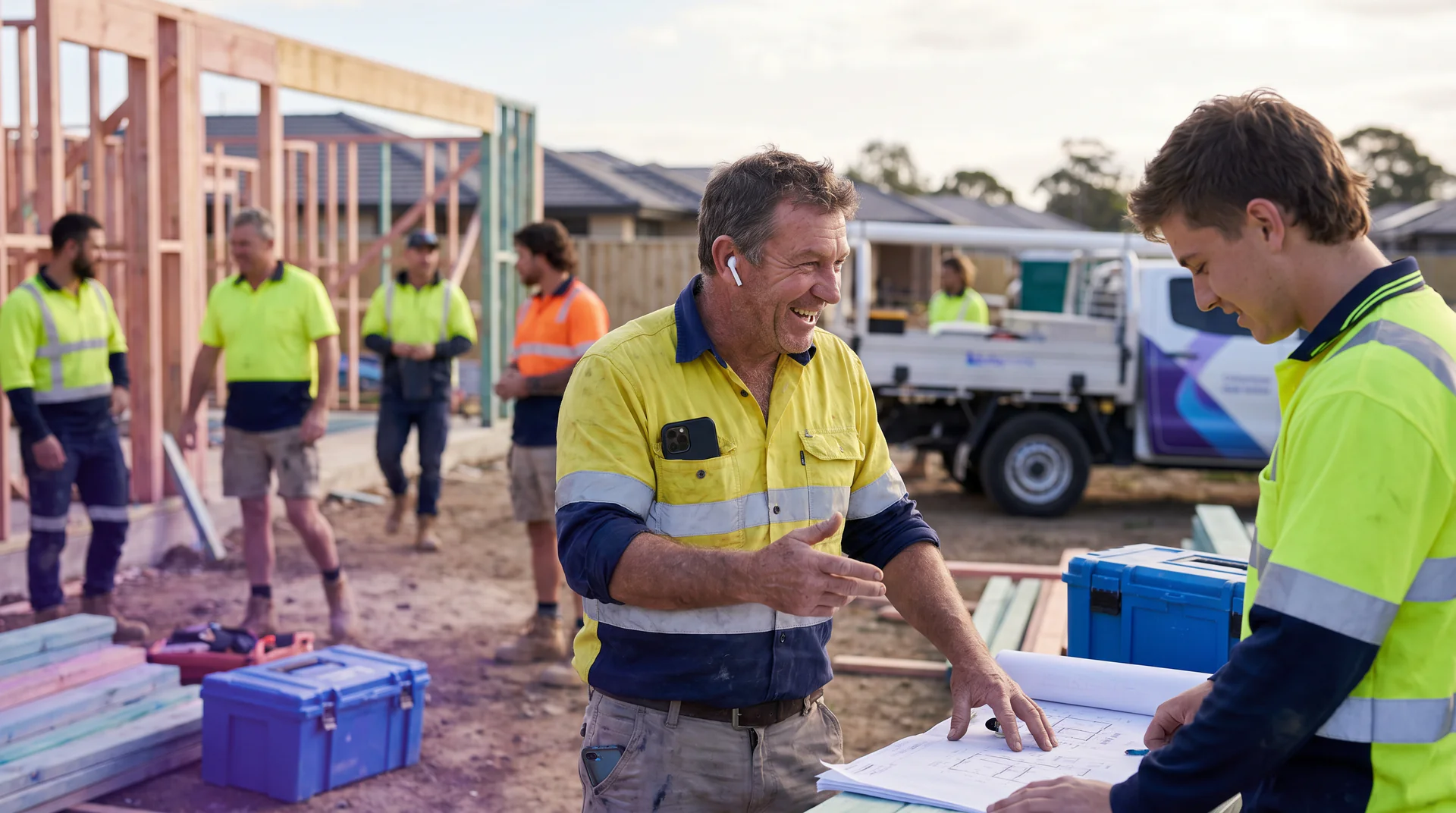 A voice AI genie loaded with plumbing codes and product manuals gives every tradie instant answers on the job. No office interruptions. No waiting.