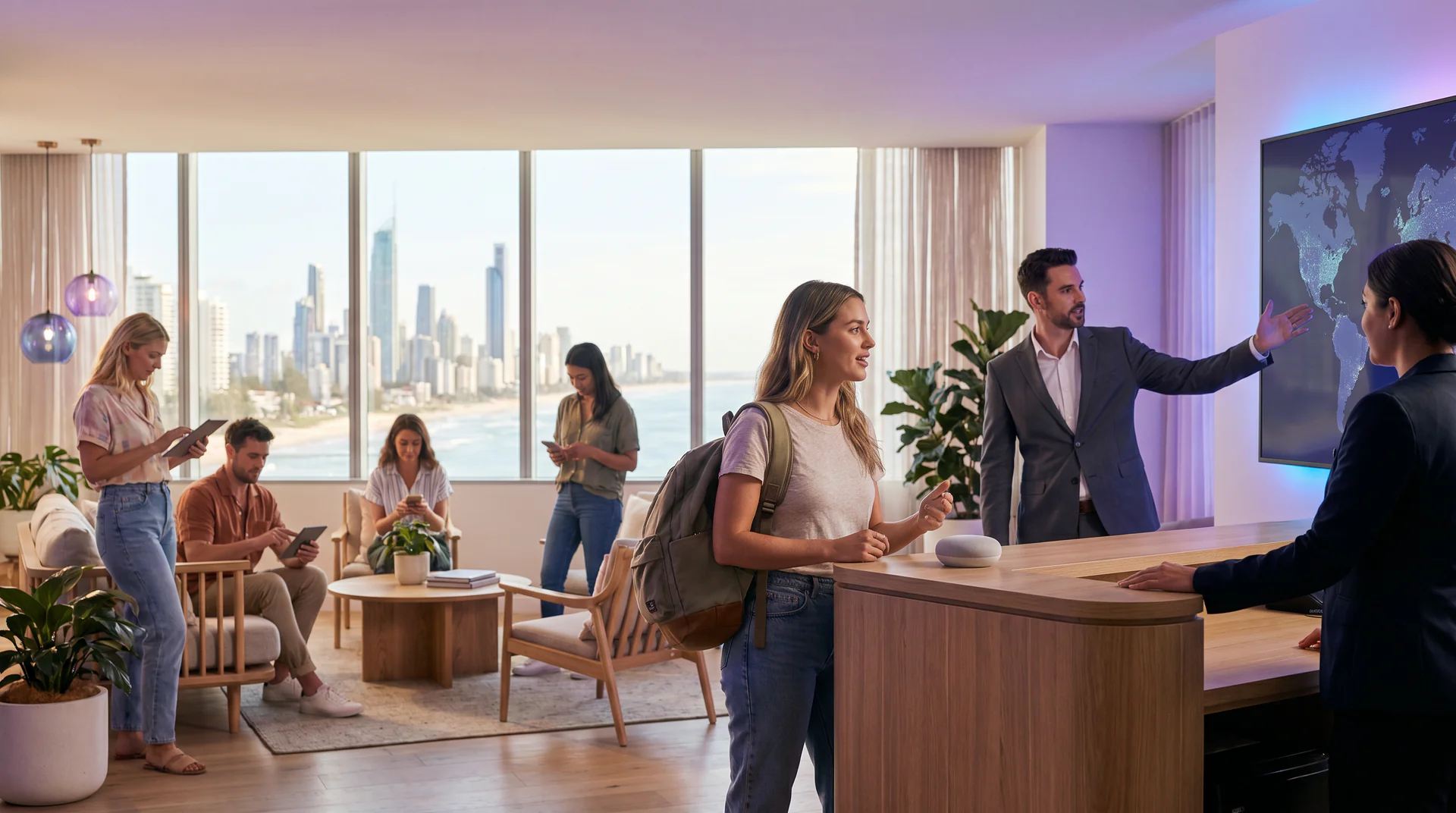 A hospitality genie reads every menu, map, and policy you've written. Guests ask anything by voice or text and get an answer in 4 seconds.